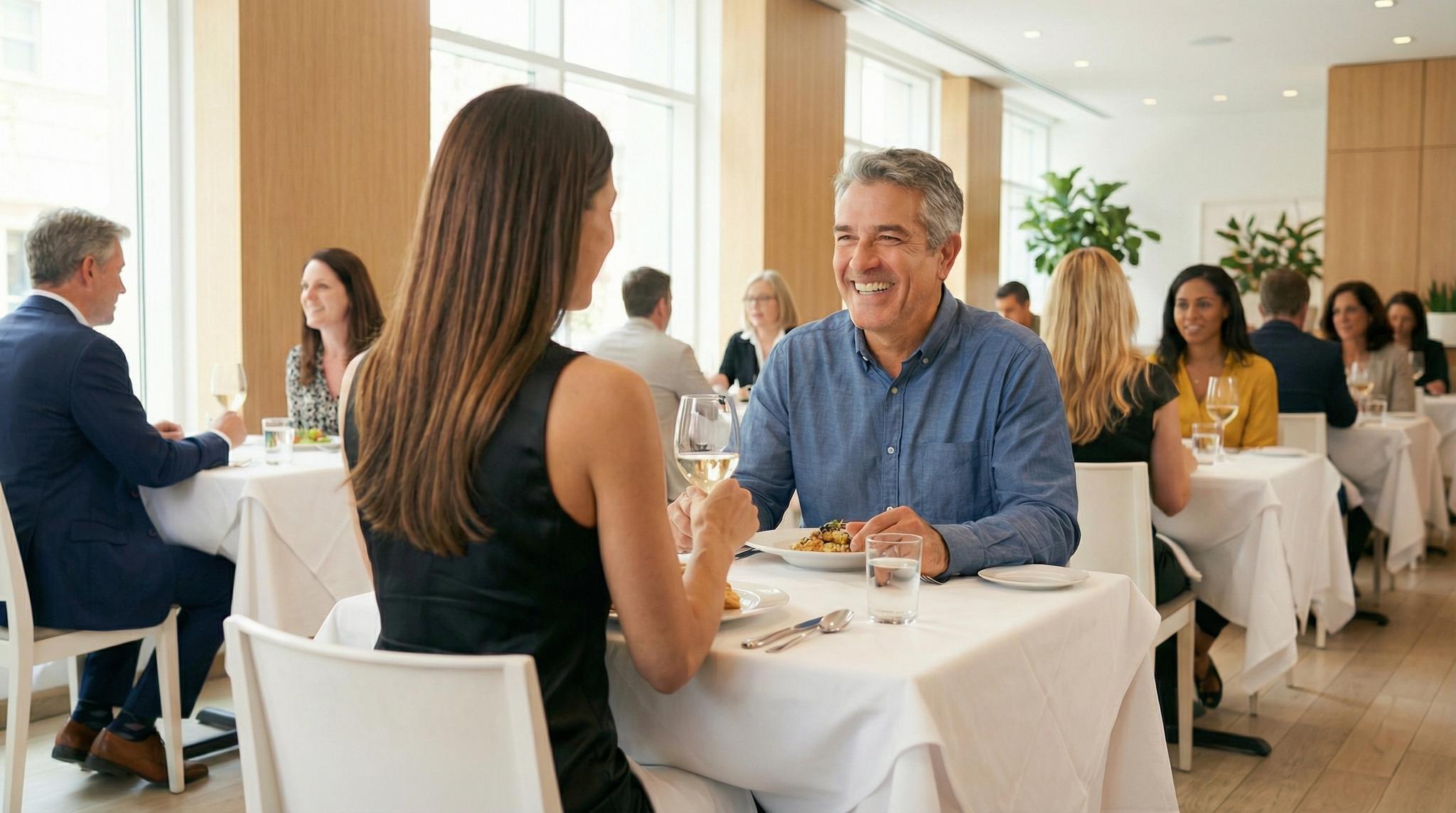 Happy couple smiling outdoors after multiple dental implant treatment at Fusion Dental Implants in Roseville, California