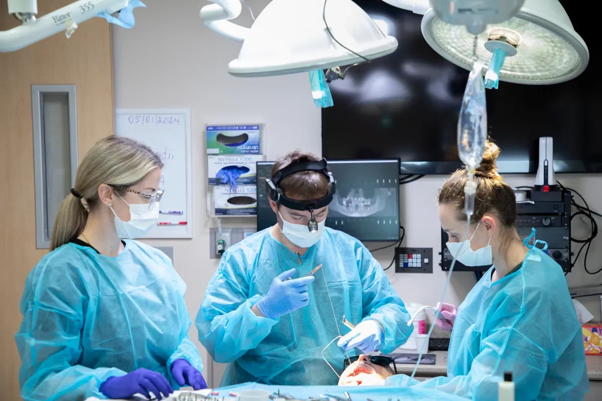 Fusion Dental Implants surgical team performing zygomatic implant procedure for severe bone loss case