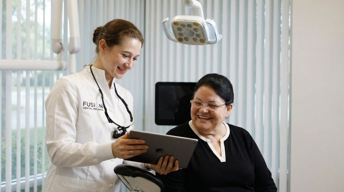 Dental implant consultation with Dr. Antipov at Fusion Dental Implants